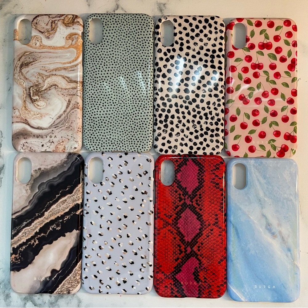 $10/ea Burga IPhone XS phone cover(s). 28 available. EUC or NEW. Price is for 1